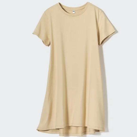 Uniqlo | Dresses | Uniqlo Mercerized Cotton Short Sleeve Mini Dress Yellow  Xxs Nwt | Poshmark